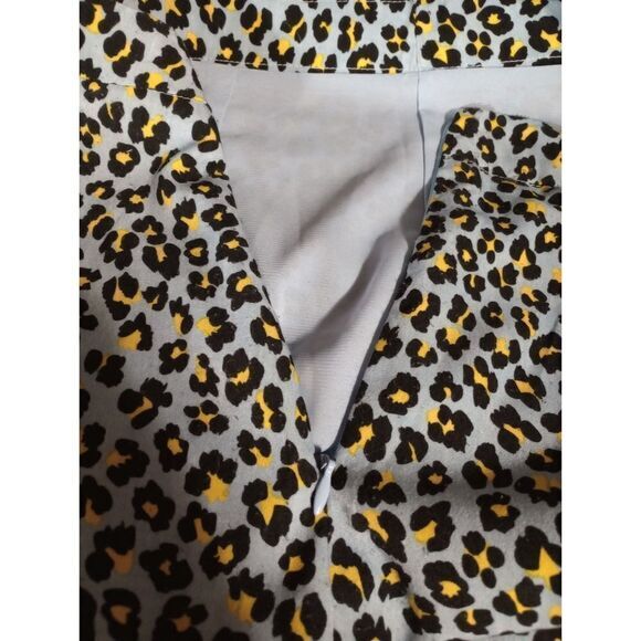 Sugar Lips‎ Skirt Ladies Extra Small Leopard Print Blue Yellow Leopard Print - Picture 4 of 8